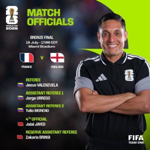 EL VENEZOLANO JESÚS VALENZUELA DIRIGIRÁ EL FRANCIA – INGLATERRA